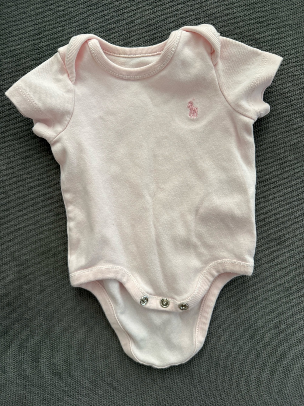 Ralph Lauren Pink Baby Bodysuit - newborn